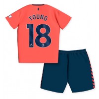 Everton Ashley Young #18 Vonkajší Detský futbalový dres 2023-24 Krátky Rukáv (+ trenírky)